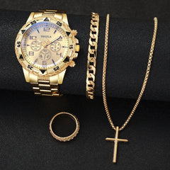 4PCS/Set Fashion Men's Watch Casual