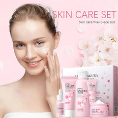 5/3pcs/Set Sakura Skin Care Sets Face Cream Serum