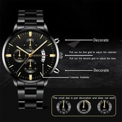 Gifting set Men Stainless Steel Watch