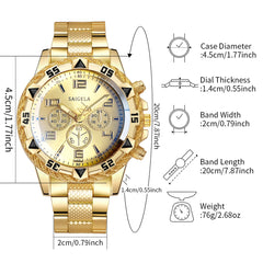 4PCS/Set Fashion Men's Watch Casual
