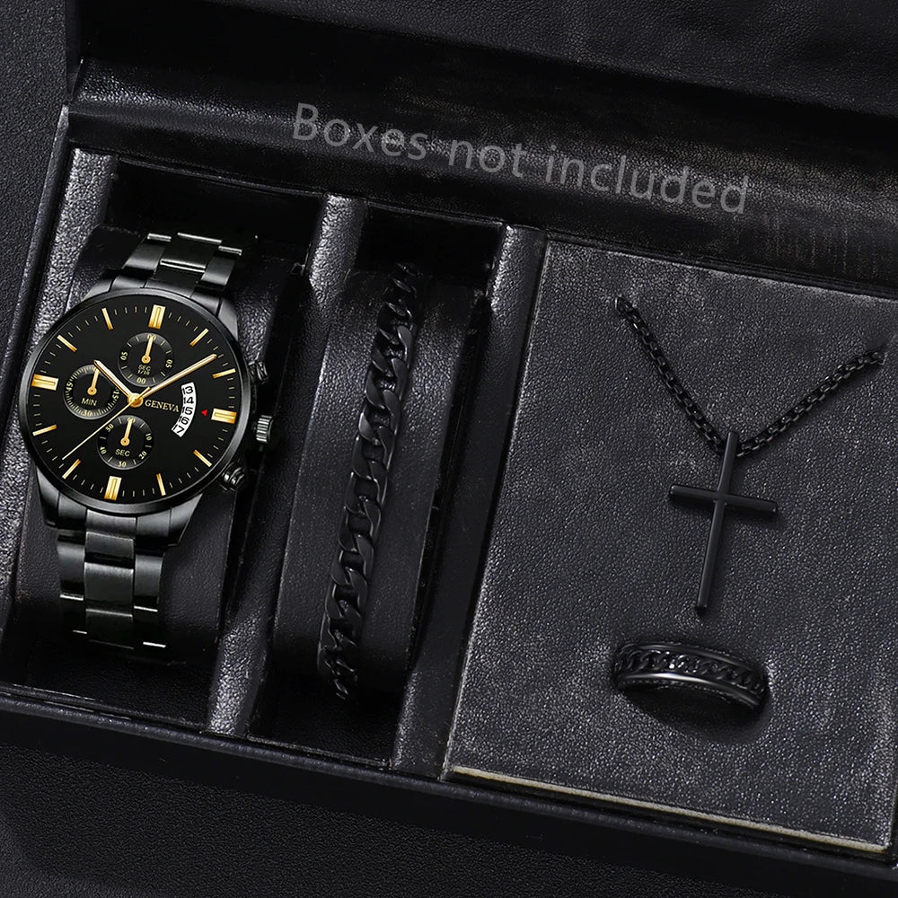 Gifting set Men Stainless Steel Watch