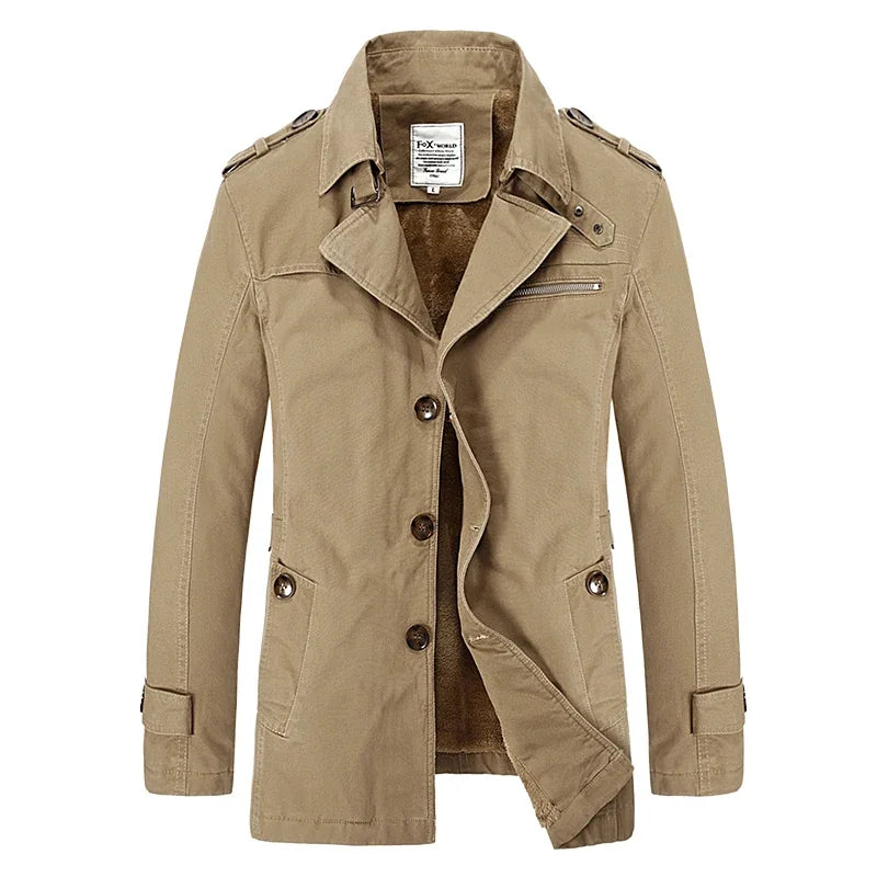 Winter Fashion Windbreaker Coat for Men Outdoor Casual