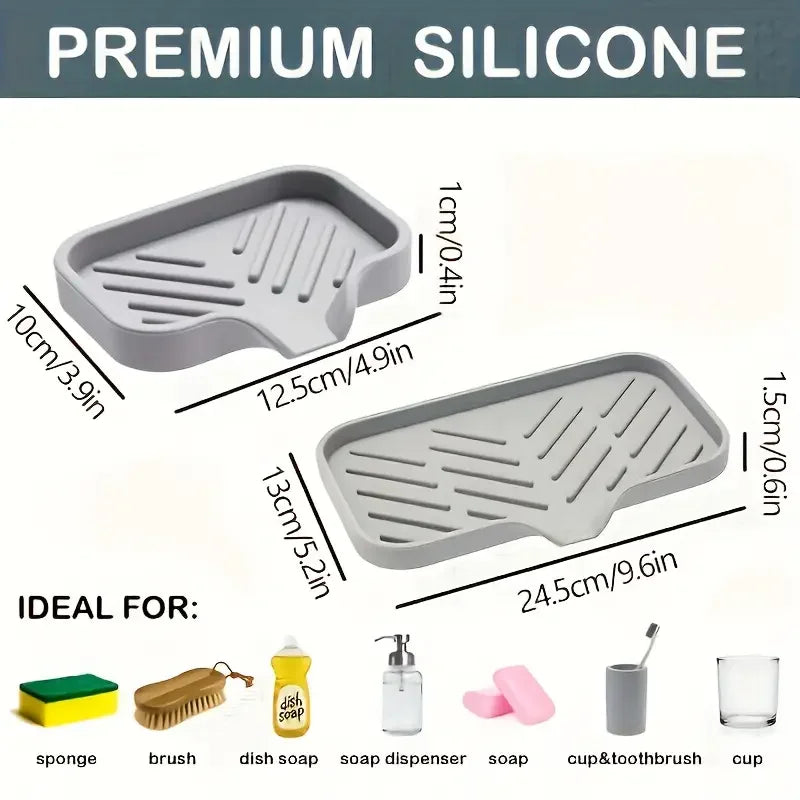 Silicone Mat Kitchen Sink Tray Soap