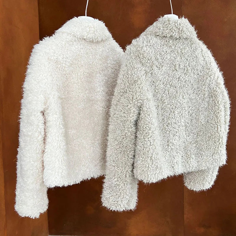Women Winter Warm Coat Furry Lambs wool Coat