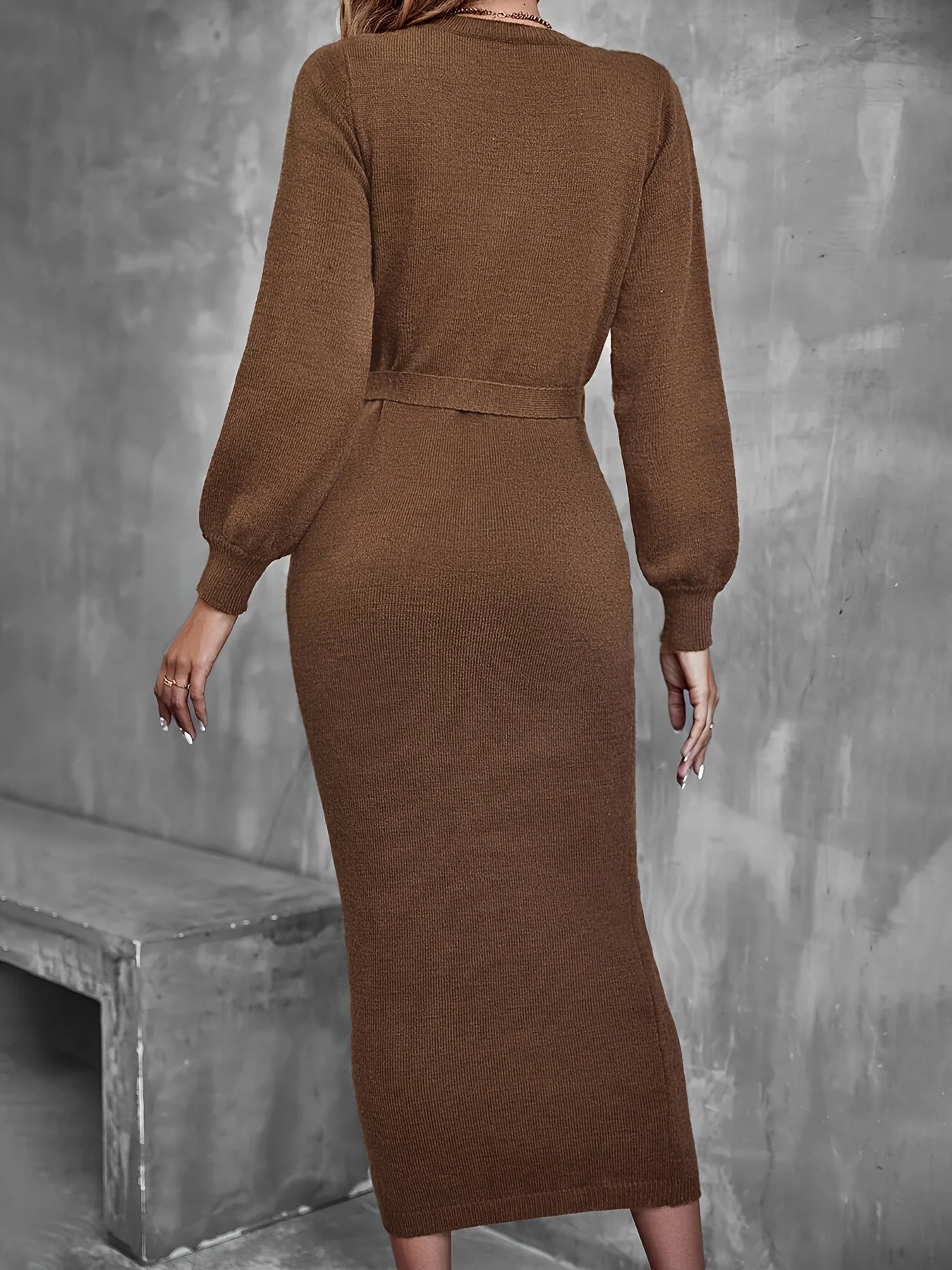 Women's Knitted Dress Autumn and Winter Casual