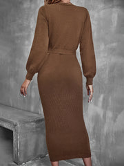 Women's Knitted Dress Autumn and Winter Casual