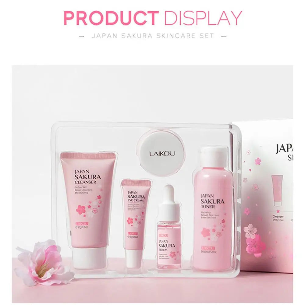 5/3pcs/Set Sakura Skin Care Sets Face Cream Serum