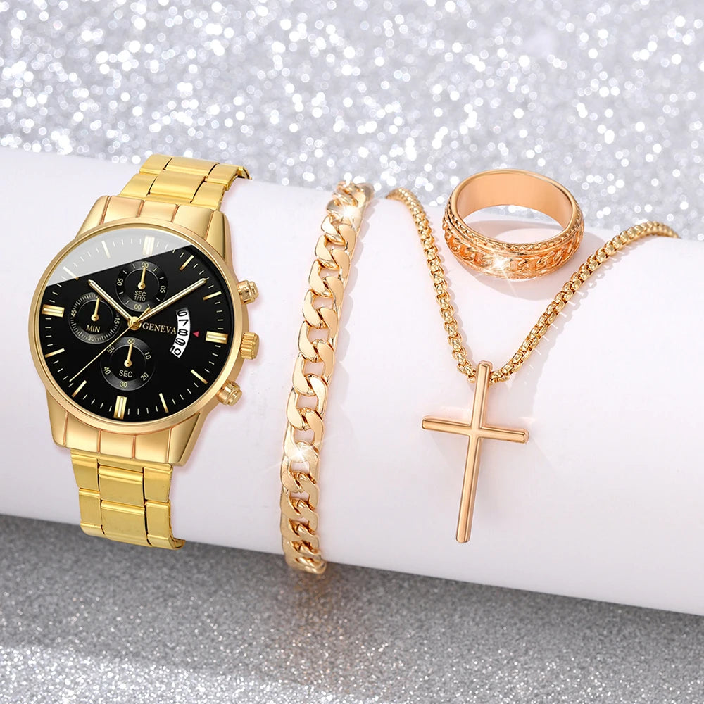 Gifting set Men Stainless Steel Watch