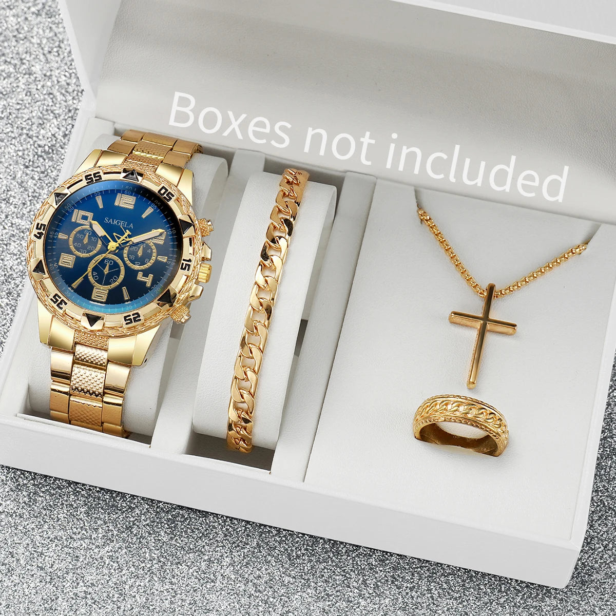 4PCS/Set Fashion Men's Watch Casual