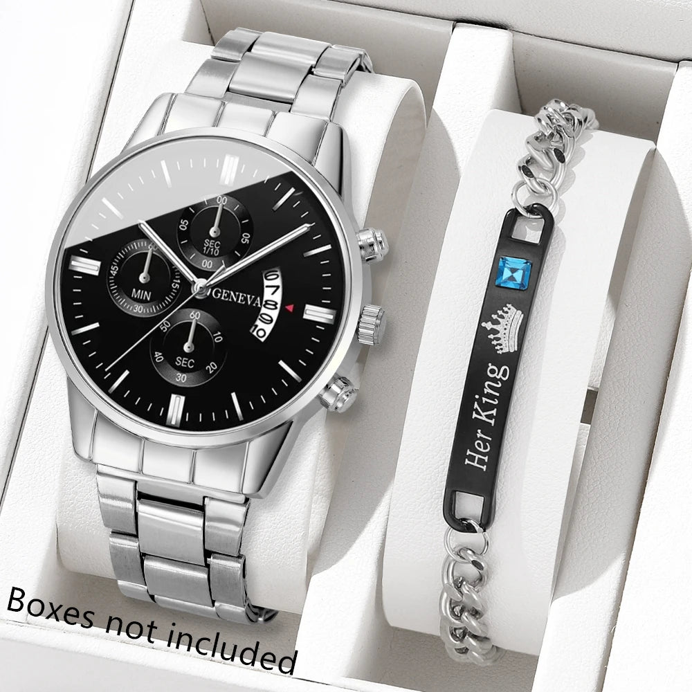 Gifting set Men Stainless Steel Watch