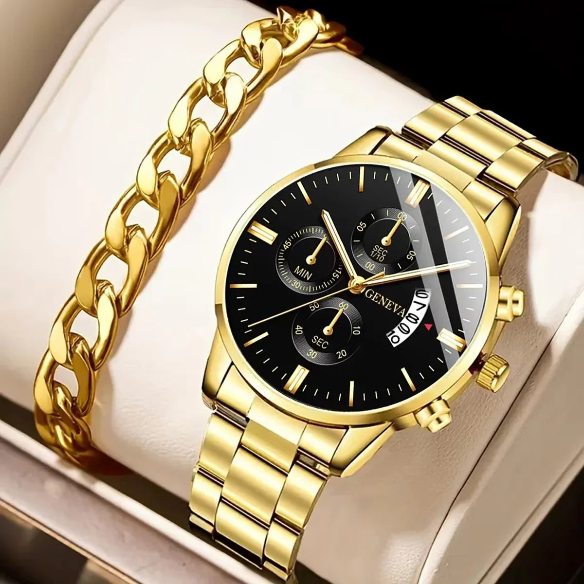 Gifting set Men Stainless Steel Watch