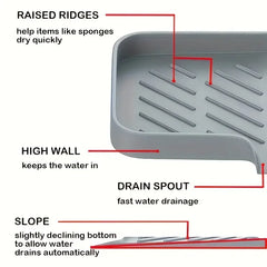 Silicone Mat Kitchen Sink Tray Soap