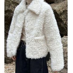 Women Winter Warm Coat Furry Lambs wool Coat