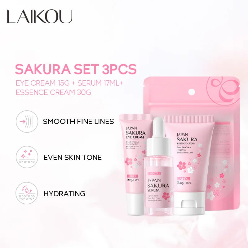 Golden Sakura Skin Care Sets Face Cream Serum Eye Cream