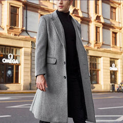 Winter Men Long Coat Casual Fashion Jackets