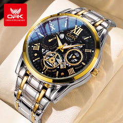 Men's Watch, Steel Band with Night Glow Waterproof