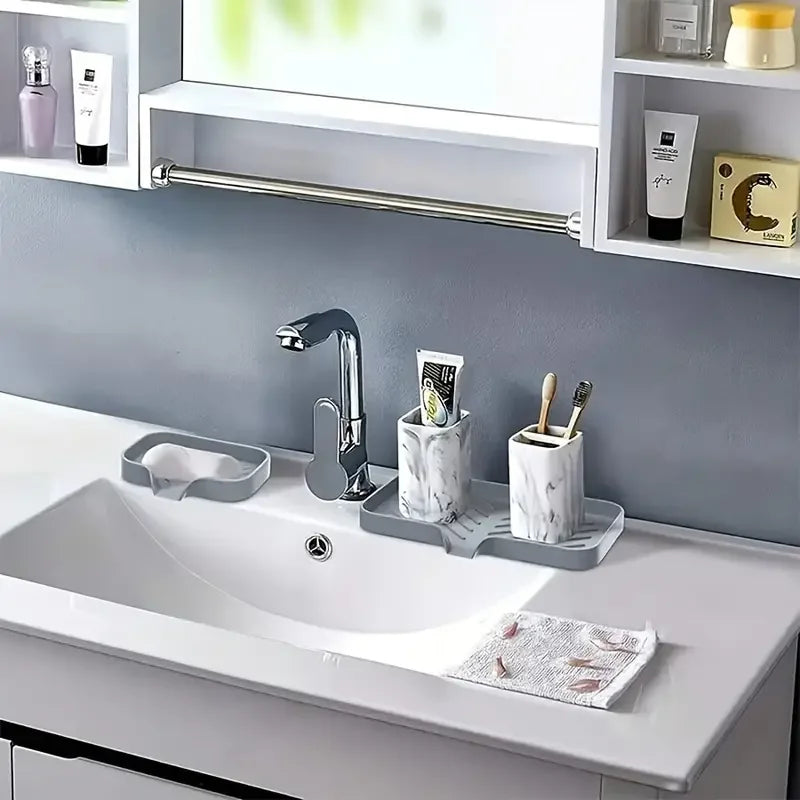 Silicone Mat Kitchen Sink Tray Soap