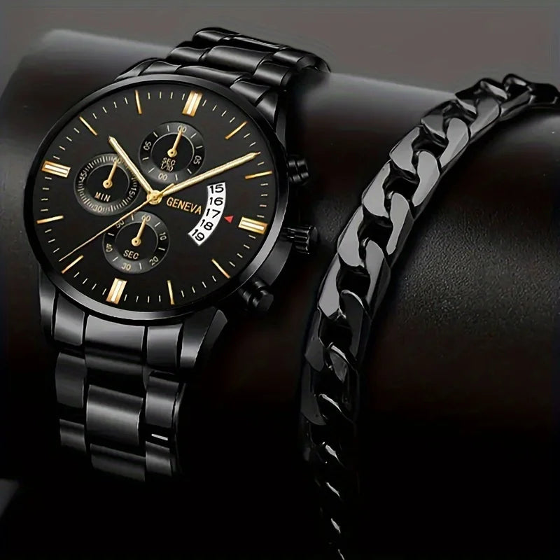 Gifting set Men Stainless Steel Watch