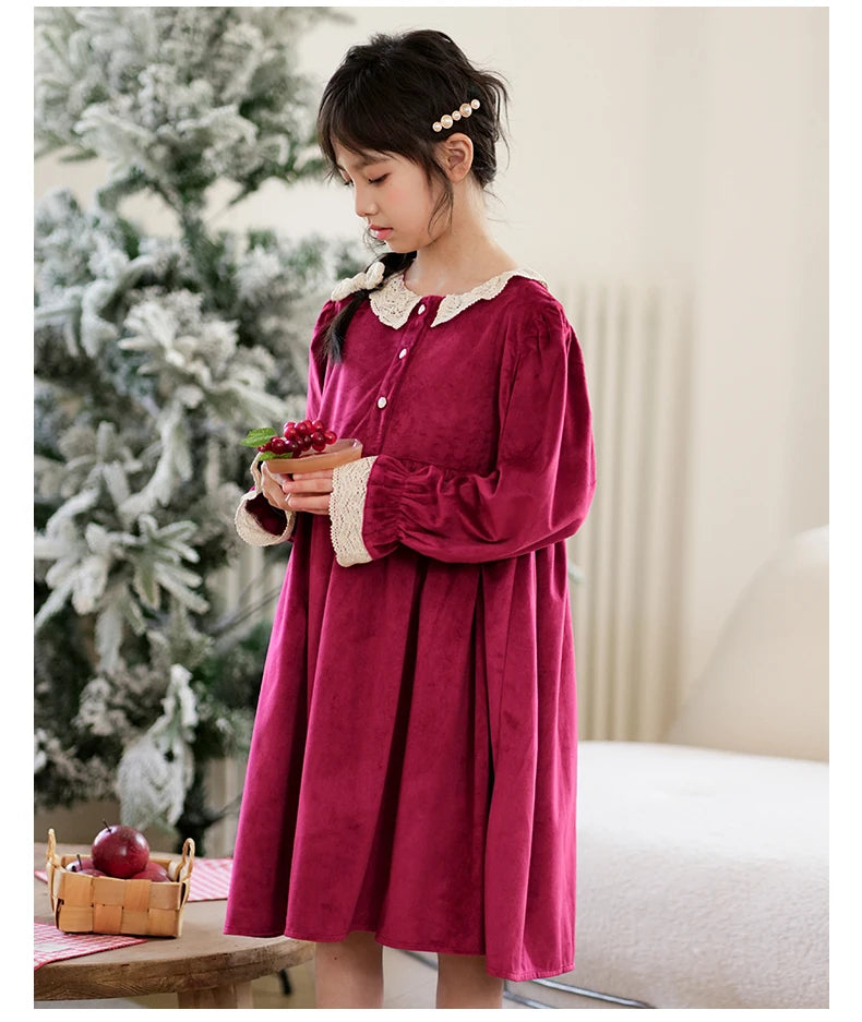Girls' Dresses, Autumn and Winter Forest Style