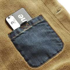 Winter Denim Jacket Men Windbreaker Fleece Thick Warm
