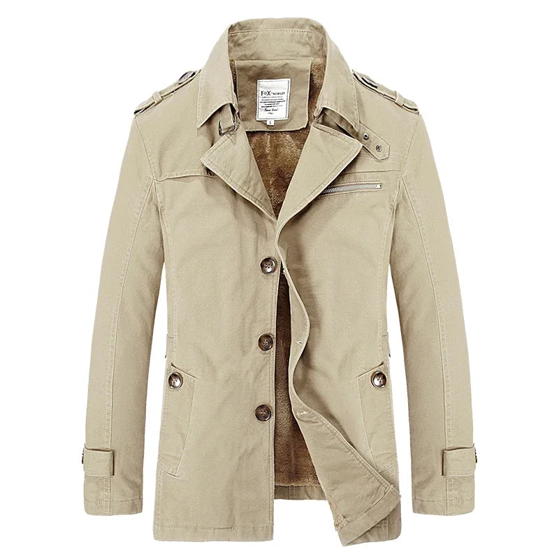 Winter Fashion Windbreaker Coat for Men Outdoor Casual