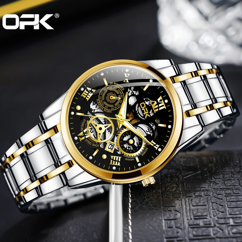 Men's Watch, Steel Band with Night Glow Waterproof