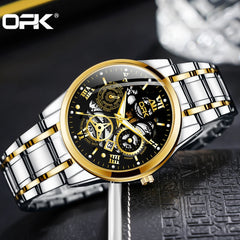 Men's Watch, Steel Band with Night Glow Waterproof
