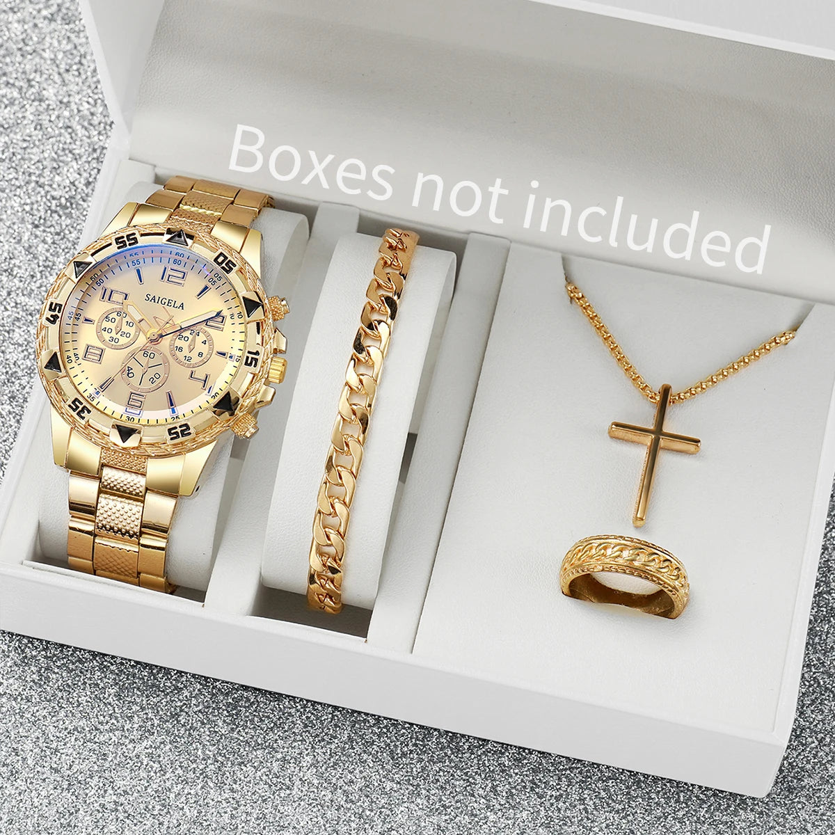 4PCS/Set Fashion Men's Watch Casual