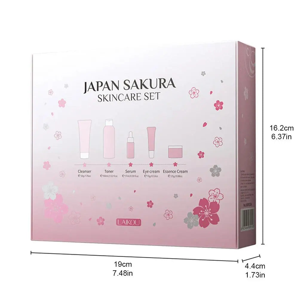 5/3pcs/Set Sakura Skin Care Sets Face Cream Serum