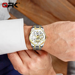 Men's Watch, Steel Band with Night Glow Waterproof