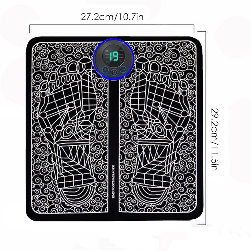 Foot Massger Sole Massage Pad Feet Muscle 8 Modes 19 Level