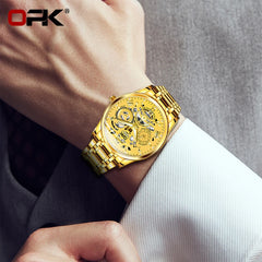 Men's Watch, Steel Band with Night Glow Waterproof
