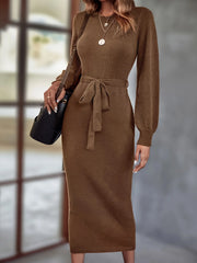 Women's Knitted Dress Autumn and Winter Casual