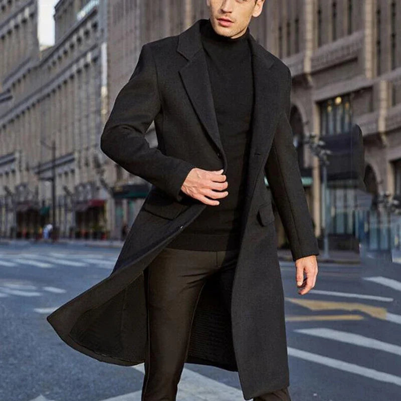 Winter Men Long Coat Casual Fashion Jackets