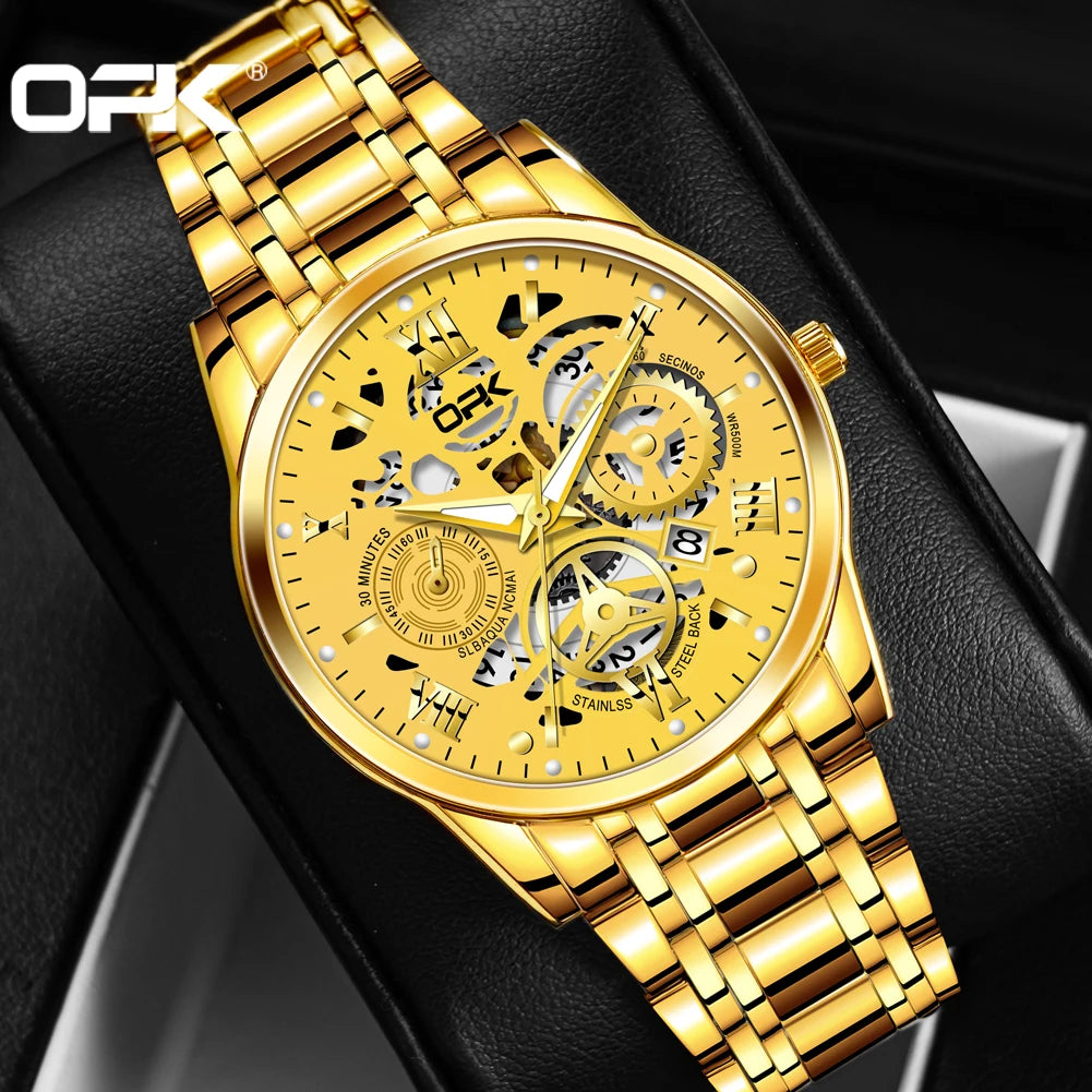 Men's Watch, Steel Band with Night Glow Waterproof